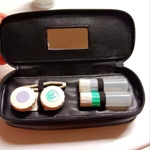 Buxton Leather Contact Lens Travel Kit New
